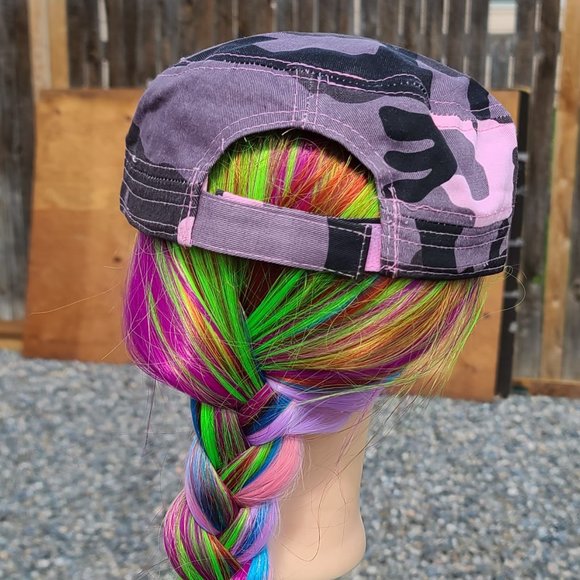 New Ladies Pink Camo & Black Paw BLING Hat - Picture 4 of 4